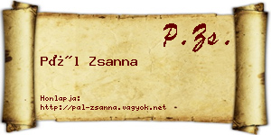 Pál Zsanna névjegykártya